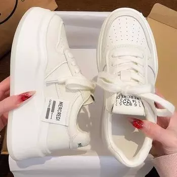 Новые массивные женские кроссовки с внутренним увеличением, повседневные белые женские туфли, кроссовки на платформе, женские кроссовки для бега 35