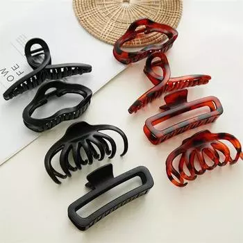 Новые матовые большие когти в стиле ретро, акриловые нерегулярные заколки для волос, заколки для волос для женщин, головные уборы, заколки-крабы, женские аксессуары для волос