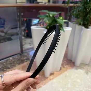 Новые матовые ободки для волос Женские однотонные нескользящие тонкие ободки-обручи с зубчиками Аксессуары для волос для девочек