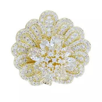 Новые медные и циркониевые броши в виде ракушек и цветочного дизайна для женщин, летняя модная маленькая блестящая булавка