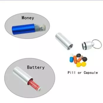 Новые металлические держатели для зубочисток, запечатывающие алюминиевый чехол для таблеток, портативный брелок для таблеток, органайзер для дома чёрный