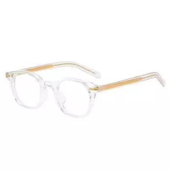 Новые металлические квадратные очки в синей светостойкой оправе для мужчин и женщин, модные плоские очки TR90, компьютерные оптические очки