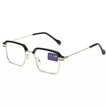 Новые металлические новые модные трендовые очки для дальнозоркости, очки для чтения с защитой от синего света, очки для дальнозоркости + 1,0 + 1,5...3,5 + 4,0 300