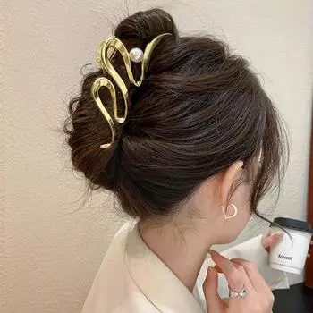 Новые металлические простые нерегулярные жемчужные шпильки корейские сплавные заколки для волос женские аксессуары для волос заколки для волос головные уборы