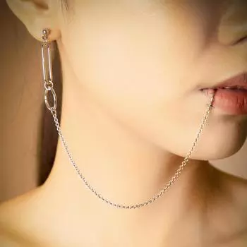 Новые металлические серьги-гвоздики с геометрическим рисунком, шпильки для губ, шпильки для носа, украшения для пирсинга, аксессуары для носа из нержавеющей стали серебряный