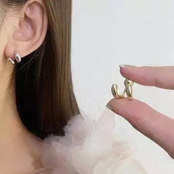 Новые металлические серьги-капли-бобы для женской моды, индивидуальности и универсальных геометрических серег