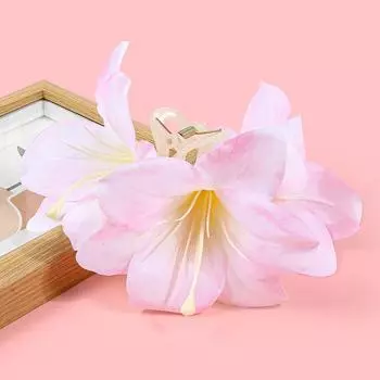 Новые милые цветы лилии феи заколка для волос красивая весенняя большая крабовая заколка для волос головной убор для женщины девушки пляжные аксессуары для волос