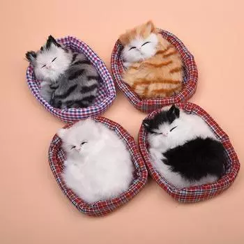 Новые милые имитационные звуки спящих кошек, мягкие плюшевые детские игрушки для украшения подарков 1