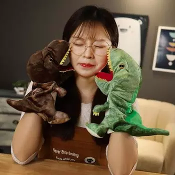Новые милые перчатки динозавра плюшевые куклы для рук мягкие мультяшные рассказывающие обучающие забавные игрушки-компаньоны подарок на день рождения для ребенка