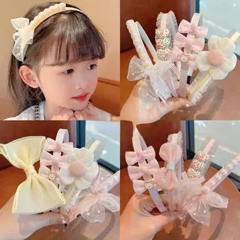 Новые милые повязки на голову с бантом для детей, девочек, детские обручи для волос, резинки для волос, аксессуары для головных уборов, украшения