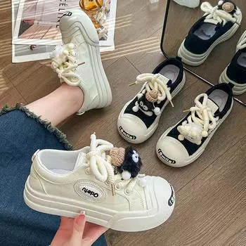 Новые милые туфли с круглым носком на толстой подошве и декоративной сеткой, удобная и универсальная повседневная спортивная обувь 40