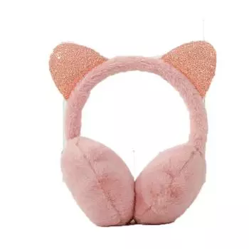 Новые милые зимние теплые кошачьи ушки теплые блестящие плюшевые наушники для женщин игривые наушники для девочек защита от холода теплые горячие