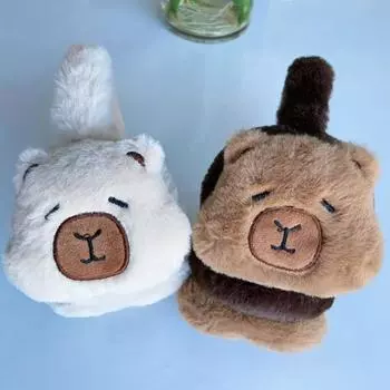 Новые милые зимние теплые наушники-вкладыши Kapibala, плюшевые наушники для женщин, игривые наушники для девочек, защита от холода, теплые, горячие B4