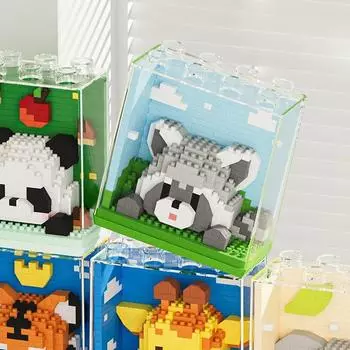 Новые миниатюрные строительные блоки для животных зоопарк красная панда жираф коала пингвин сборка слон модель мини-фигурка кирпича игрушка для детей NO BOX