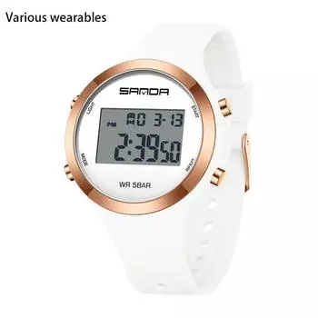 Новые многофункциональные мужские студенческие часы с дисплеем в электронной форме, модные водонепроницаемые часы-будильник