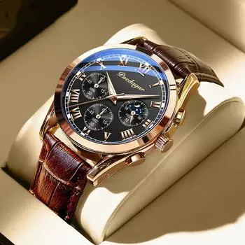 Новые многофункциональные водонепроницаемые светящиеся мужские часы Pilot, мужские модные кварцевые часы с хронографом, деловые часы