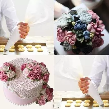 Новые многоразовые хлопчатобумажные окантовки для кондитерских изделий, сумки для украшения крема для торта, 3 размера S