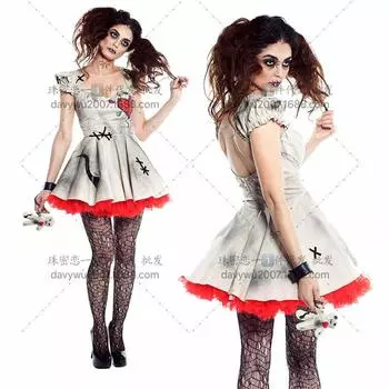 Новые модели, костюмы для выступления клоуна невесты-призрака, костюм для игры дьявола куклы-призрака, студийная съемка one size fits all