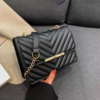 Новые модели осени 2024 года, популярные в этом году маленькие сумки, простые и популярные женские сумки-мессенджеры через плечо, повседневные небольшие квадратные сумки для поездок на работу темно-коричневого