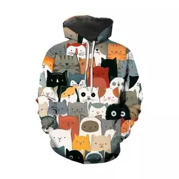 Новые модели свитеров с капюшоном, толстовки с капюшоном, весенние и осенние модные модели для мужчин и женщин, толстовки с капюшоном с 3D-принтом и рисунком S