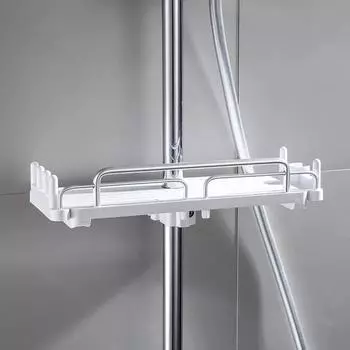 Новые модели Выдвижная полка для душа Полка для ванной комнаты без сверления Поддон для шампуня Держатель для душа Аксессуары для ванной комнаты