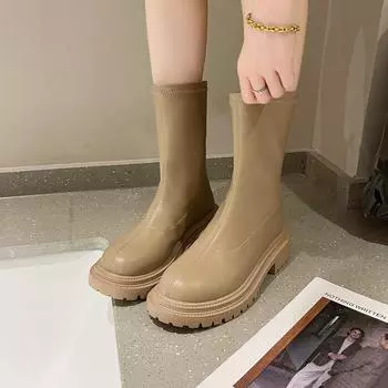 Новые модели женских высоких сапог до бедра, женские повседневные кожаные длинные сапоги, белые туфли 35