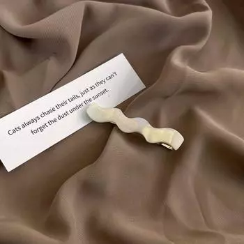 Новые модные акриловые заколки для волос с волнистым узором для женщин, корейские однотонные леопардовые заколки, милые заколки-автоматы, аксессуары для волос для девочек, головные уборы