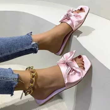 Новые модные атласные тапочки, роскошные женские домашние сандалии с открытым носком, свадебные туфли, модные шелковые сандалии с квадратной головкой и квадратным каблуком 36 чёрный