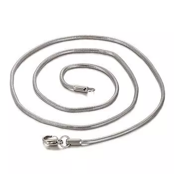 Новые модные аксессуары, европейские и американские простые и стильные цепочки из змеиной кости, мужское ожерелье из титановой стали, аксессуары 50cm