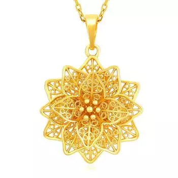 Новые модные аксессуары Французский ретро полый кулон-цветок для женского темперамента