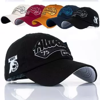 Новые модные бейсболки из хлопка с застежкой сзади, унисекс, аксессуары для одежды, хип-хоп, повседневная шляпа с вышитыми буквами, 8 цветов, 1 шт., новые синий