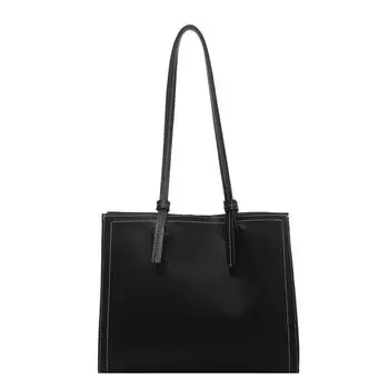 Новые модные большие сумки, фактура в иностранном стиле лидирует в летнем тренде чёрный