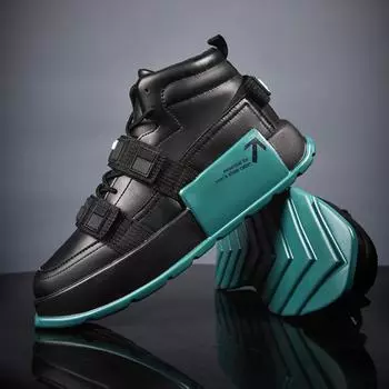 Новые модные брендовые высокие мужские туфли для отдыха на открытом воздухе, повседневные кроссовки для мотоциклистов на толстой подошве, удобная мужская дизайнерская обувь 39 белый