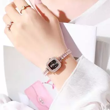 Новые модные брендовые женские часы, лучшие роскошные женские кварцевые наручные часы, лучшие подарки, часы для жены, подруги, семьи чёрный