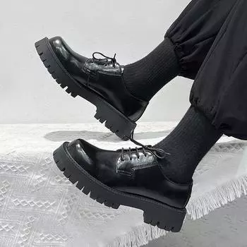 Новые модные британские туфли Tooling 46 мужские повседневные черные кожаные туфли 45 мужские кожаные туфли 2139-T 38 чёрный