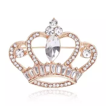 Новые модные броши в виде хрустальной короны для женщин и мужчин, броши из сплава со стразами для воротника рубашки, броши Lxuxlry, ювелирные аксессуары