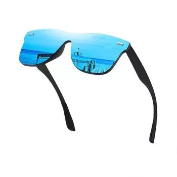 Новые модные цельные солнцезащитные очки мужские красочные светоотражающие ртутные солнцезащитные очки на лобовом стекле женские очки в большой оправе UV400