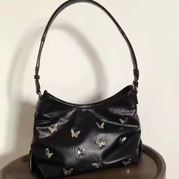 Новые модные черные сумки через плечо из искусственной кожи, роскошные сумки-бабочки для поездок на работу, модные женские сумки, женские сумки-шопперы