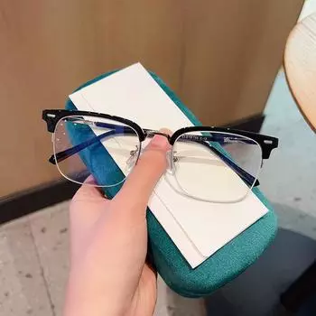 Новые модные деловые повседневные очки в полурамке с щеткой в стиле ретро для бровей