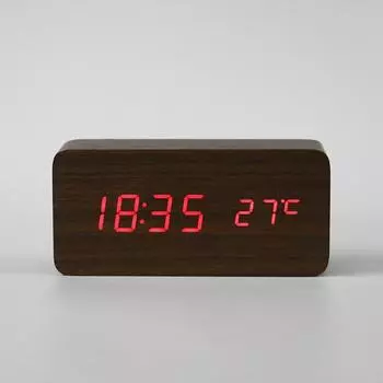 Новые модные деревянные часы электронные часы светодиодный дисплей даты температуры электронный будильник