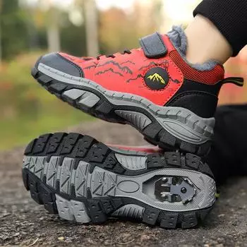 Новые модные детские походные ботинки для мальчиков и девочек, высокие кроссовки для активного отдыха на открытом воздухе, детские кроссовки для ходьбы и путешествий 30 синий