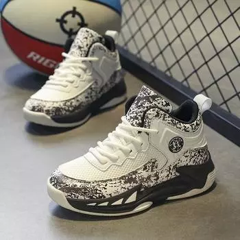 Новые модные детские удобные баскетбольные кроссовки с дышащей сеткой, кроссовки для бега, повседневная обувь, размер 31-38 31