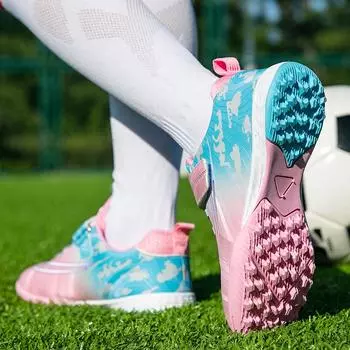 Новые модные футбольные бутсы для мальчиков, повседневные туфли на плоской подошве, студенческие ботинки, детская спортивная обувь на липучках, высокое качество, повседневные и удобные 31