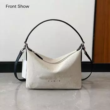 Новые модные холщовые дизайнерские сумки для женщин, маленькая сумка через плечо с логотипом, оригинальная брендовая сумка с верхней ручкой, кошелек