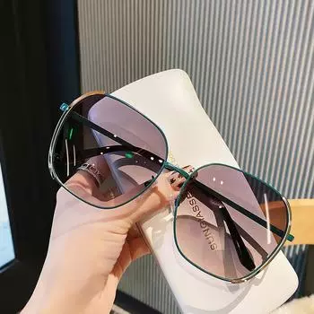 Новые модные индивидуальные интернет-знаменитости, солнцезащитные очки из горячего металла, женские солнцезащитные очки с защитой от ультрафиолета