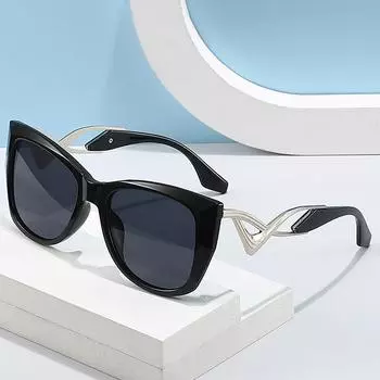 Новые модные индивидуальные солнцезащитные очки с большой оправой для мужчин и женщин с защитой UV400 для отдыха на пляже и вечеринки с кошачьим глазом A