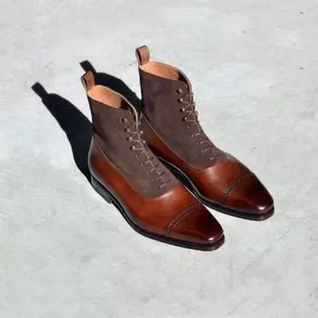 Новые модные коричневые мужские короткие ботинки, черные флоковые ботинки со шнуровкой и квадратным носком, деловые ботильоны для мужчин Bottes Pour Hommes 38 чёрный