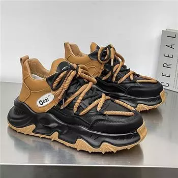 Новые модные кожаные повседневные кроссовки мужские дизайнерские кроссовки мужские туфли на платформе уличные массивные кроссовки мужские zapatillas de hombre 39