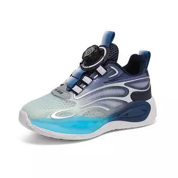 Новые модные кроссовки для мальчиков и девочек на все 4 сезона с буферной подушкой, повседневные кроссовки для детей, теннисные спортивные кроссовки для бега 27 лунный камень синий