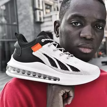 Новые модные кроссовки для мужчин, легкие мужские дизайнерские сетчатые кроссовки на шнуровке, мужские баскетбольные спортивные теннисные кроссовки на открытом воздухе 39 чёрный